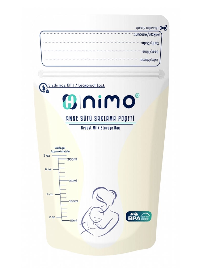 Nimo HNK-PST-01 Breast Milk Storage Bags, 200 ml, 20 Pieces - Image 1