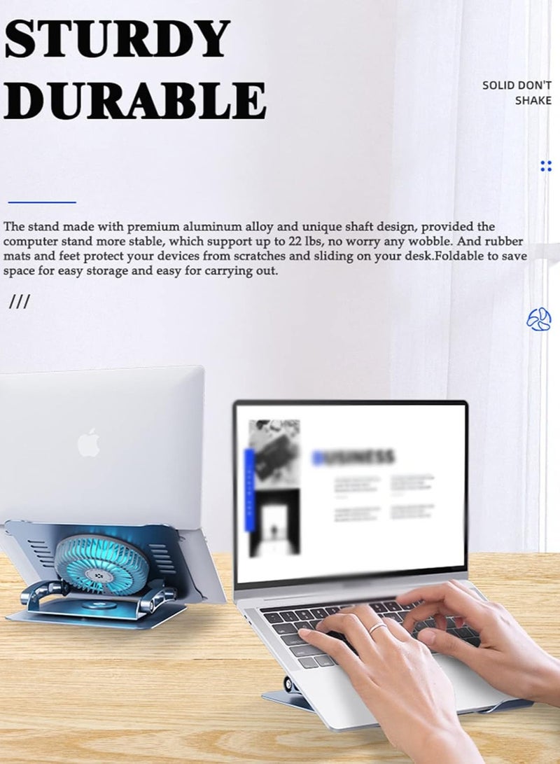 راكسوم سبائك الألومنيوم دفتر تبديد الحرارة قوس الجملة سطح المكتب رفع للطي قابل للتعديل سرعة الرياح لوحة معدنية قوس، رمادي - Image 3