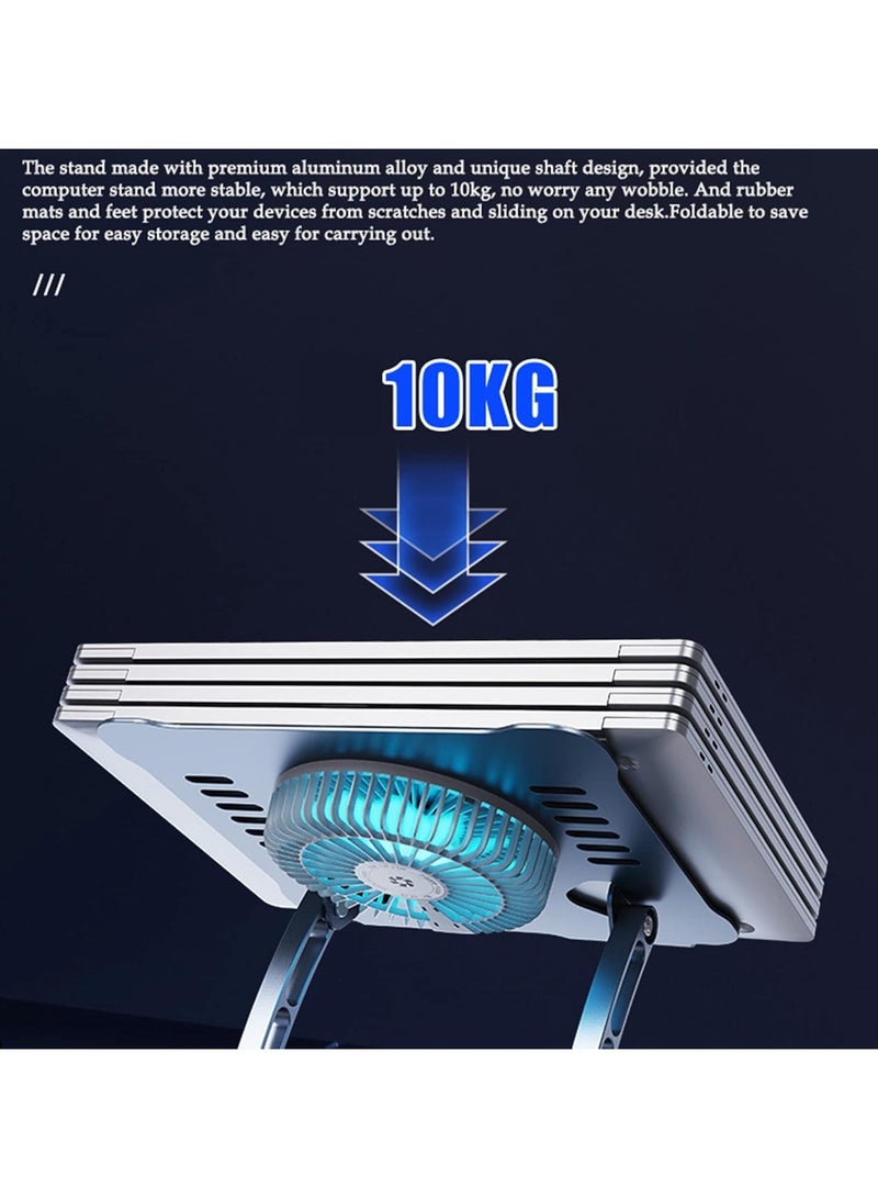 راكسوم سبائك الألومنيوم دفتر تبديد الحرارة قوس الجملة سطح المكتب رفع للطي قابل للتعديل سرعة الرياح لوحة معدنية قوس، رمادي - Image 5