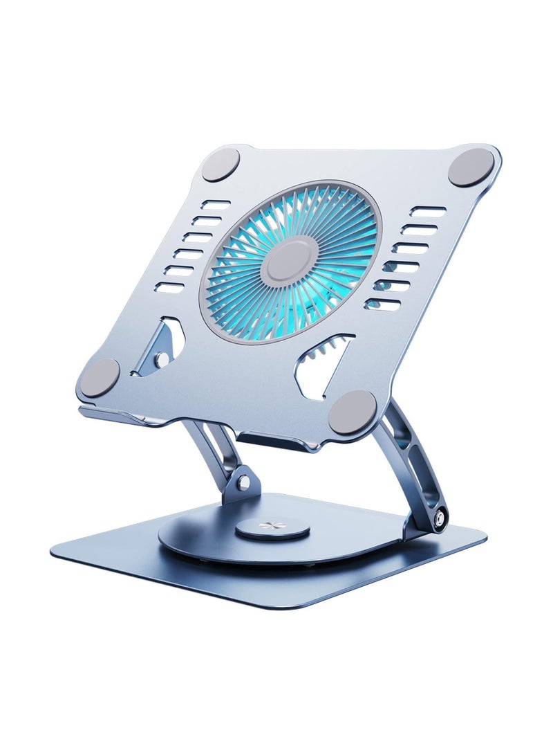 راكسوم سبائك الألومنيوم دفتر تبديد الحرارة قوس الجملة سطح المكتب رفع للطي قابل للتعديل سرعة الرياح لوحة معدنية قوس، رمادي - Image 1