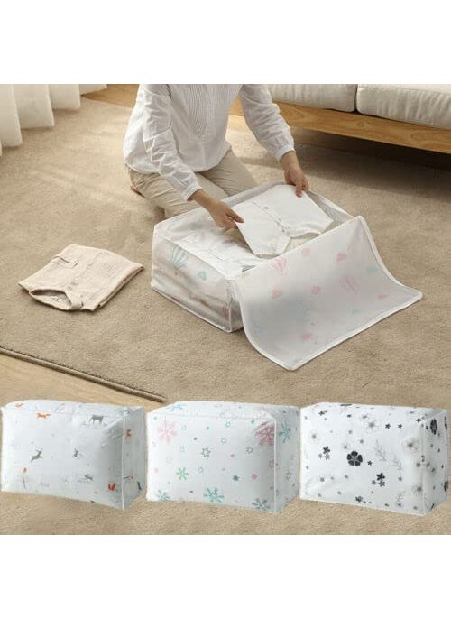 THE PAGH THE PAGH Storage Organizer Moisture Proof Mildew Proof Dust Proof Quilt Storage Bags for Storing Quilts Coats Jackets Home Use Pillows Blankets Underbed Storage Bag 57 40 22 CM 3  - Image 1