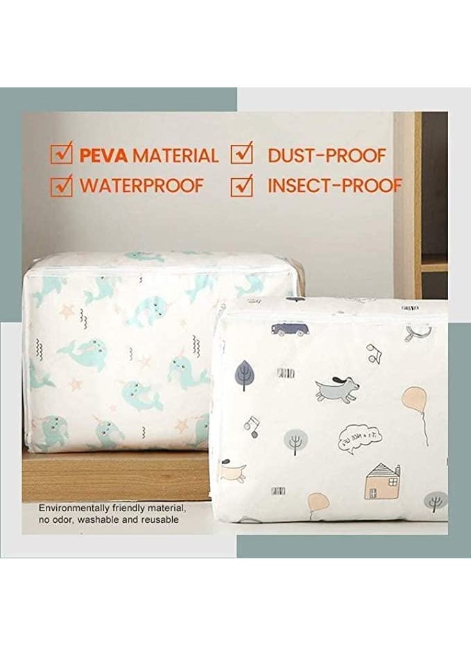 THE PAGH THE PAGH Storage Organizer Moisture Proof Mildew Proof Dust Proof Quilt Storage Bags for Storing Quilts Coats Jackets Home Use Pillows Blankets Underbed Storage Bag 57 40 22 CM 3  - Image 3