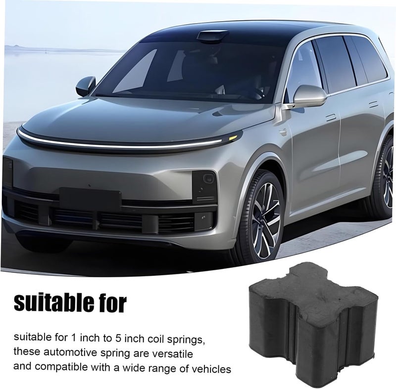 Healifty 8pcs Black Coil Spring Spacers Durable Rubber Automotive Shock Absorbers for Springs Easy Installation Vehicle Suspension Boosters for Cars Trucks Suvs - Image 5