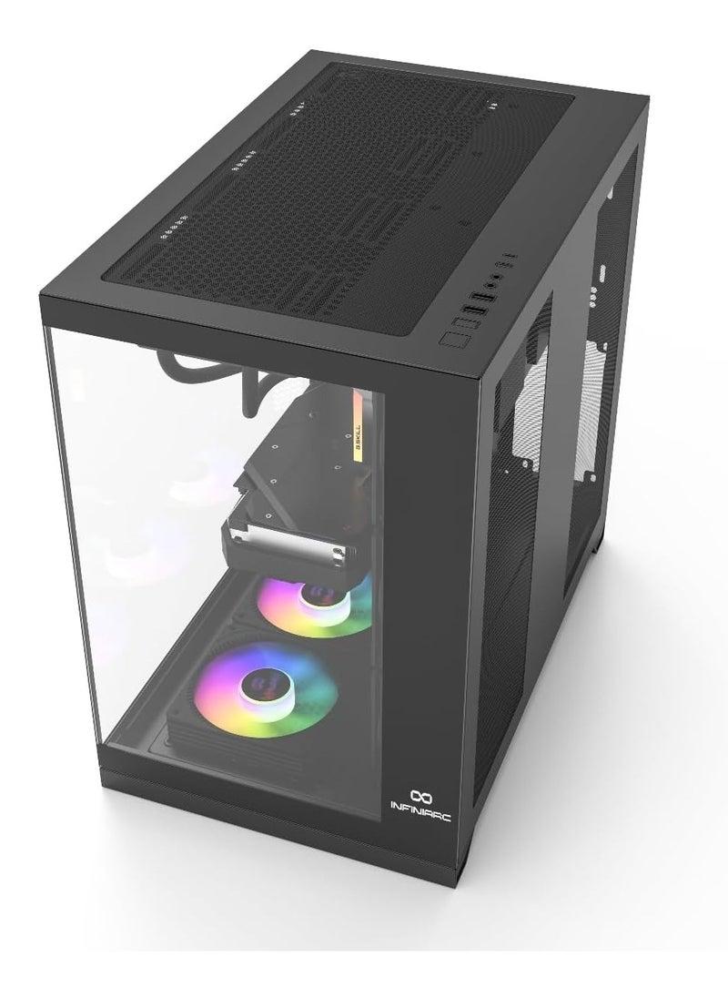 Cube Pro Gaming PC With Core i7-12700F Processor/16GB DDR5 RAM/1TB SSD/8GB Nvidia Geforce RTX 4060 Ti Graphics Card/Windows 11/Black