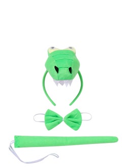 Excefore Princess Costume, Girls Jungle Themed Cosplay Dress, Animal Leopard Cosplay Tutu Dress, Girls Birthday Role Play Dress Up Ball Gown with Accessories, Birthday Party Outfit Set (Dinosaur)  - Image 4