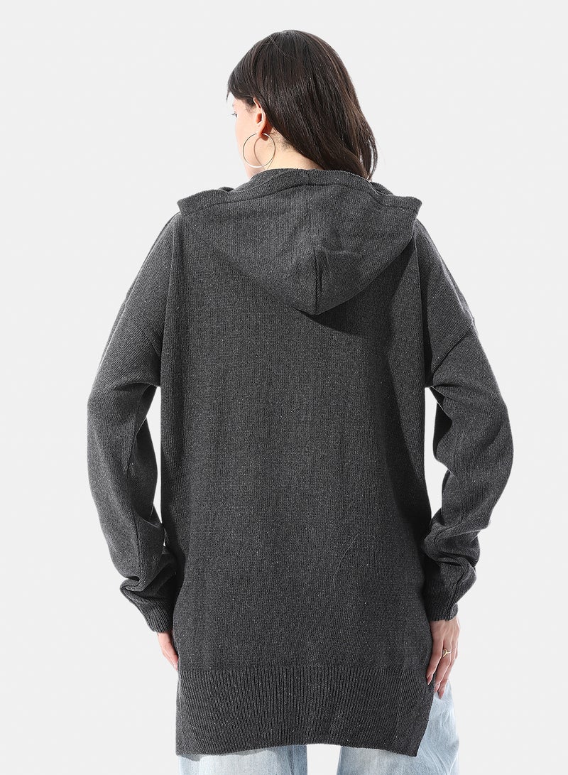 Andora Loose Fit Pullover With Chest Pattern - Image 3