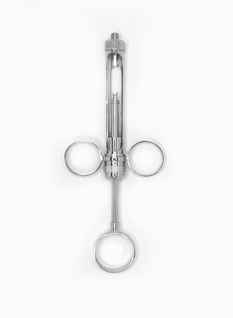 Crown Stainless Steel Crescent Syringe - 1.8mL Capacity with Reusable and Autoclavable - Image 1