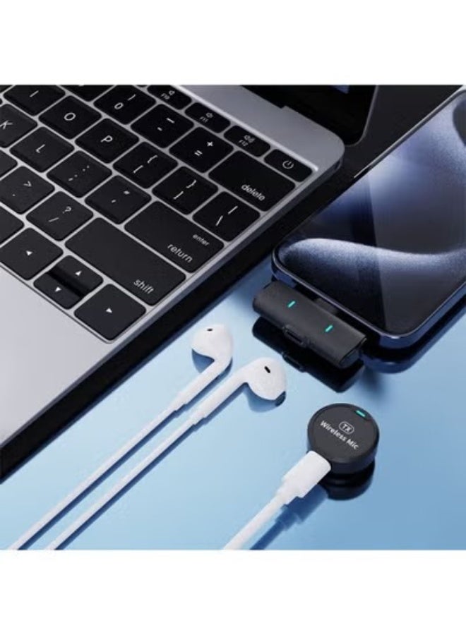 M1 Wireless Magnetic Microphone with Button Control, Large Battery Capacity, Long Endurance, Professional Lavalier Wireless Mic for Recording, Streaming, Interviews - Image 2