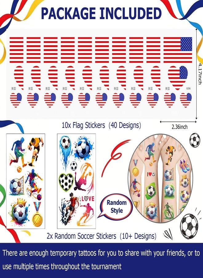 وشم مؤقت لكأس العالم 2026 الولايات المتحدة الأمريكية، 10 قطع من وشم الوجه على شكل قلب مع علم الدولة وقطعتين من ملصقات كرة القدم، ملصقات رياضية مقاومة للماء للجسم لمحبي كرة القدم، إكسسوارات وهدايا لحفلات يوم المباراة - Image 3