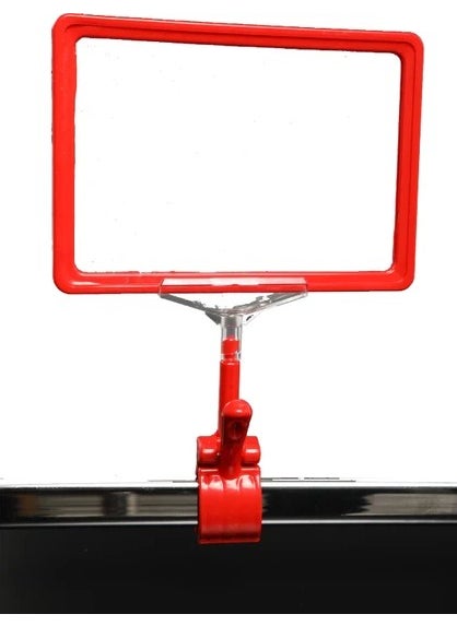 2M Raf - 4-Piece Red A4 Label Holder with 2M Shelf Latch - Image 1