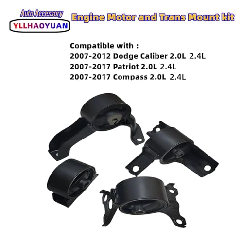 Yllhaoyuan Engine Motor Mount Set for 2007 2008 2009 2010 2011 2012 2013 2014 2015 2016 2017Je-ep Compass & Patriot 2.0L 2.4L 2007 2008 2009 2010 2011 2012 Do-dge Caliber Replace A5415 A5416 - Image 2