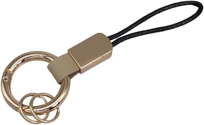 Simulated Leather Keychain With And Adjustable Wrist Strap Trendy Holder For Car Keys Organization - Image 1