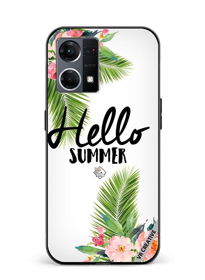 VR CREATIVE Protective Case Cover For Oppo Reno8 4G Hello Summer Design Multicolour - Image 1