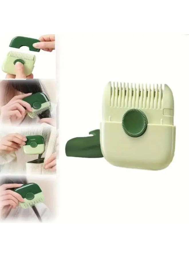 2 In 1 Hair Trimmer And Comb Dual Side Razor Comb For Split Ends Bangs And Split Trimming Ergonomic Design With Green Handle Ideal For Womens Hair Styling Trimmer For Split Ends Bangs Trimmer Sleek Grooming Tool Durable Construction Lint Remover Brush Hairdressing Equipment Barber Equipment Split End Hair Trimmer Hairdressing Tools Salon Equipment And Accessories Epilator For Women Hair Removal Device Barber Razor Barber Accessory Hair Removal For Women - Image 1