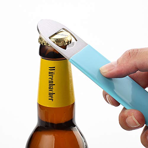 JXS 3 Pack 7" Heavy Duty Stainless Steel Flat Bottle Opener, Well-Made Long Neck Bottle Opener - Image 2
