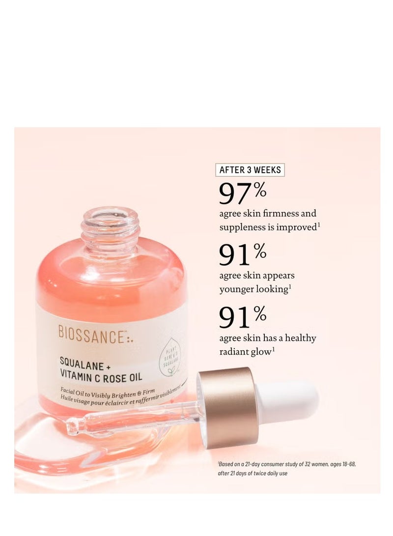 Biossance Squalane + Vitamin C Rose Oil 30ml - Image 4