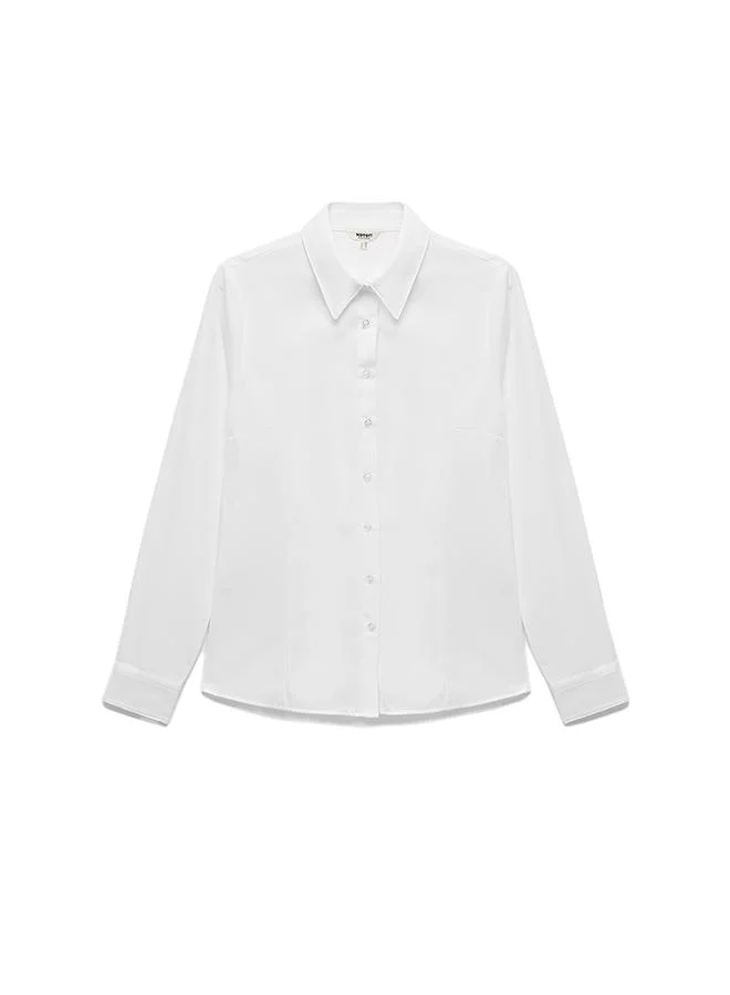 Koton  Classic Neck Shirt for Women | Best Price UAE