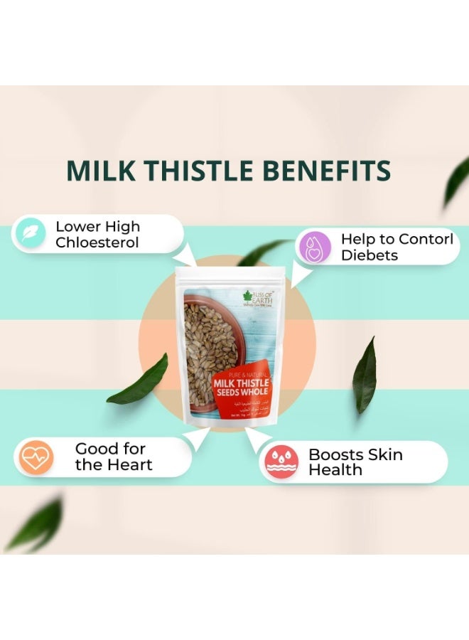 BLISS OF EARTH Milk Thistle Seeds Organic 3x100g Superfood for Natural Liver Detox and Support and Immune Health Ideal for Smoothies Teas and Recipes - Image 3
