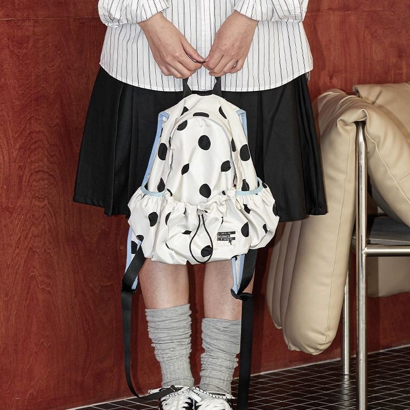 Lightweight Polka Dot Travel Backpack - Image 2