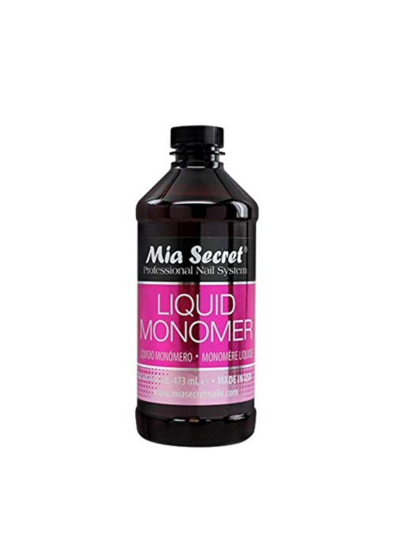 MIA SECRET 16 oz Mia Secret Liquid Monomer - Professional Acrylic Nail Liquid for Acrylic Powder - EMA monomer - Nail Monomer liquid - ema monomer acrylic nail liquid 