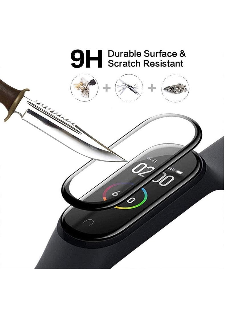 SYOSI Protective film, Compatible with Xiaomi Mi Smart Band 6, Full Cover/Bubble Free/Touch Sensitive/Anti-Scratch/Not Glass Film(4PCS) - Image 3