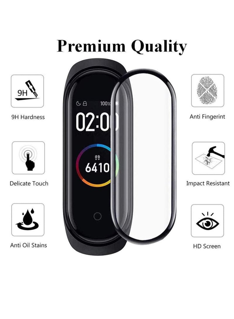 SYOSI Protective film, Compatible with Xiaomi Mi Smart Band 6, Full Cover/Bubble Free/Touch Sensitive/Anti-Scratch/Not Glass Film(4PCS) - Image 2