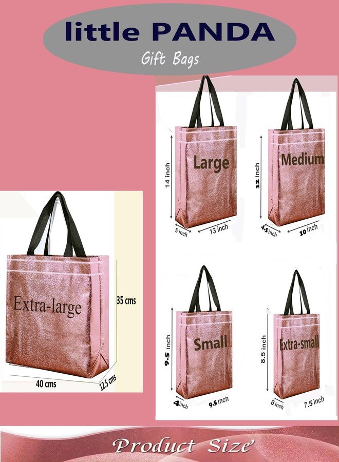 little PANDA Wedding Return Gift Bag Grocery Shopping carry Bags, Canvas, Rosegold (L, Pack of 50 Rosegold Bags) - Image 2