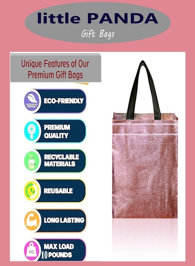 little PANDA Wedding Return Gift Bag Grocery Shopping carry Bags, Canvas, Rosegold (L, Pack of 50 Rosegold Bags) - Image 5