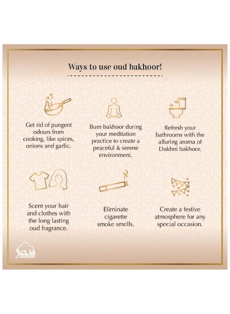 Dukhni Oud Al Habayeb Bakhoor | 3 boxes x 9 Piece each | Arabic Bakhoor Incense | Rose Oud Blend | Perfect for Prayer Time | To Relax & Meditate | Handmade Traditional recipe - Image 4