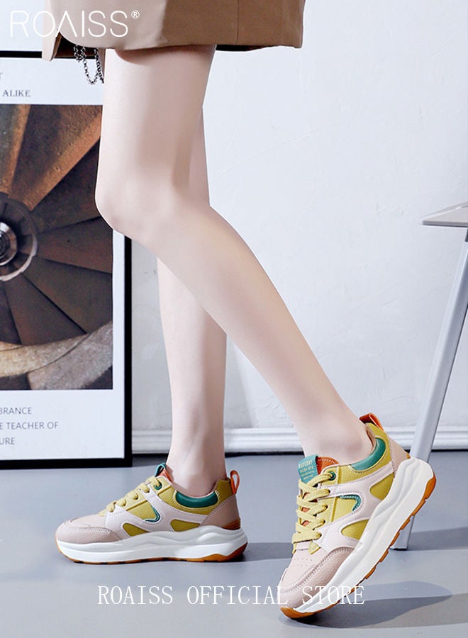 roaiss Flat Bottom Shoes for Women New Breathable Casual Student Sneakers Board Shoes for Women Outdoor Running Shoes  - Image 4