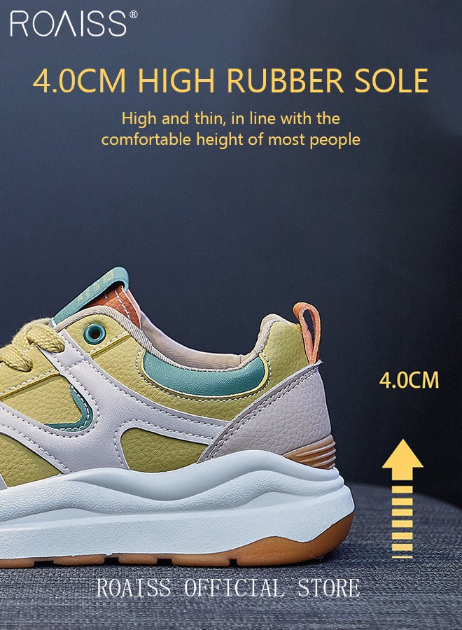 roaiss Flat Bottom Shoes for Women New Breathable Casual Student Sneakers Board Shoes for Women Outdoor Running Shoes  - Image 3