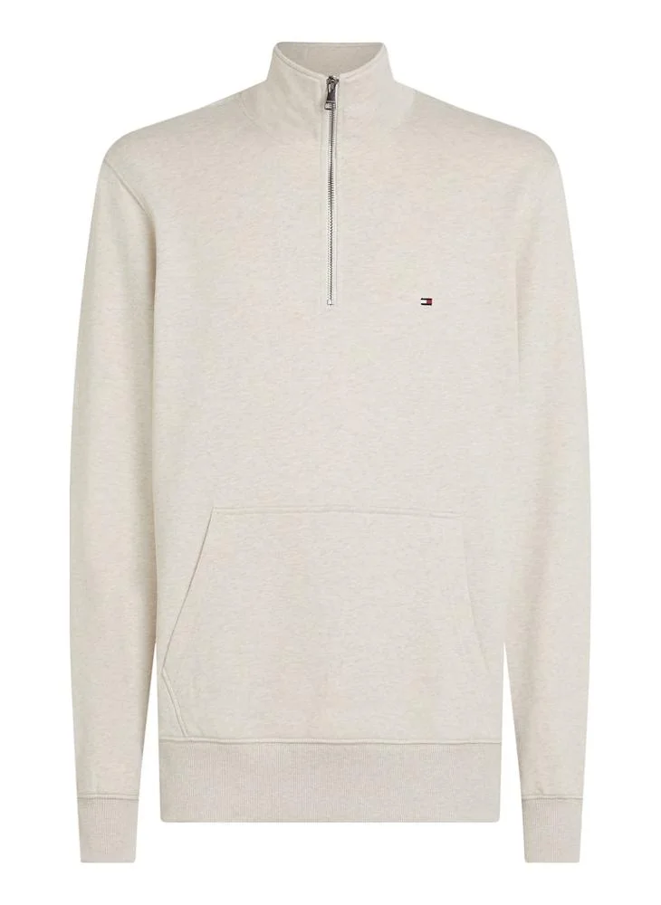 TOMMY HILFIGER Half Zip Logo Print Sweatshirt