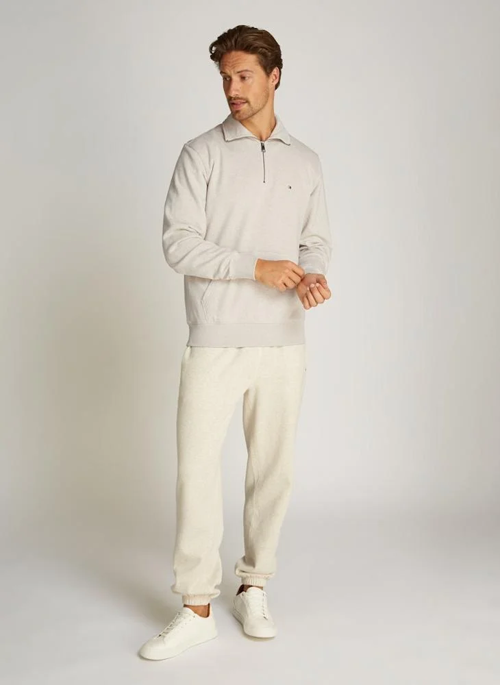 TOMMY HILFIGER Half Zip Logo Print Sweatshirt