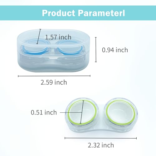 LCFALO 6 Pack Pack Contact Lens Case, Contact Lens Cases Travel Kit Portable Outdoor Storage Kit Contact Lens Case for Travel&Home clear bulk organizer cases with stick tool set - Image 4