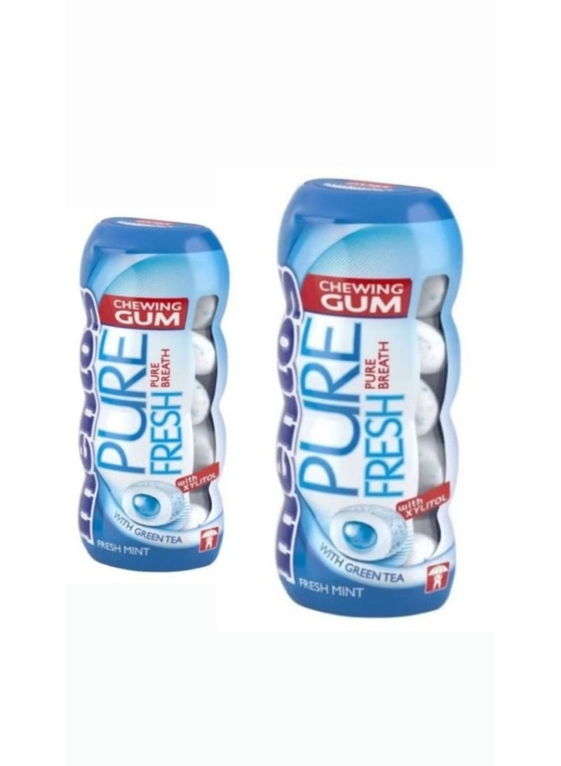 منتوس علبتين علكة مينتوس الخالية من السكر بنكهة الفواكه الطازجة والنعناع - 30 غرام - Image 1