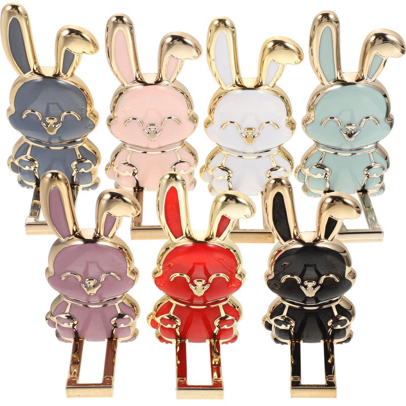 Foldable Cartoon Rabbit Phone Stand 7pcs Mixed Colors Desktop Mobile Holder - Image 2