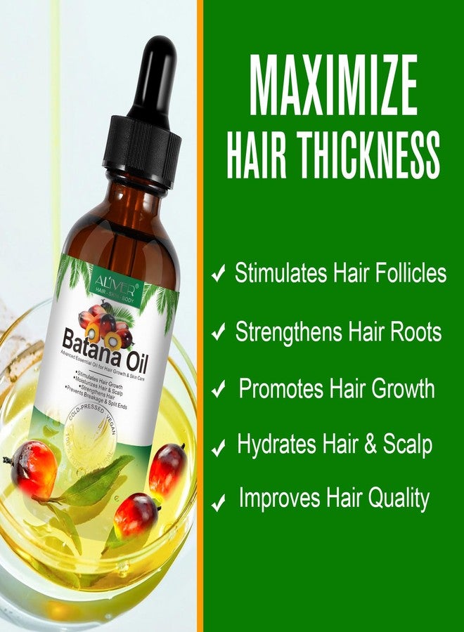 Sefudun Batana Hair Growth Oil - 60ml Organic Formula for Strengthening, Thickening, Repairing Damaged Hair, Nourishing Scalp - 100% Natural for Women and Men - Image 3