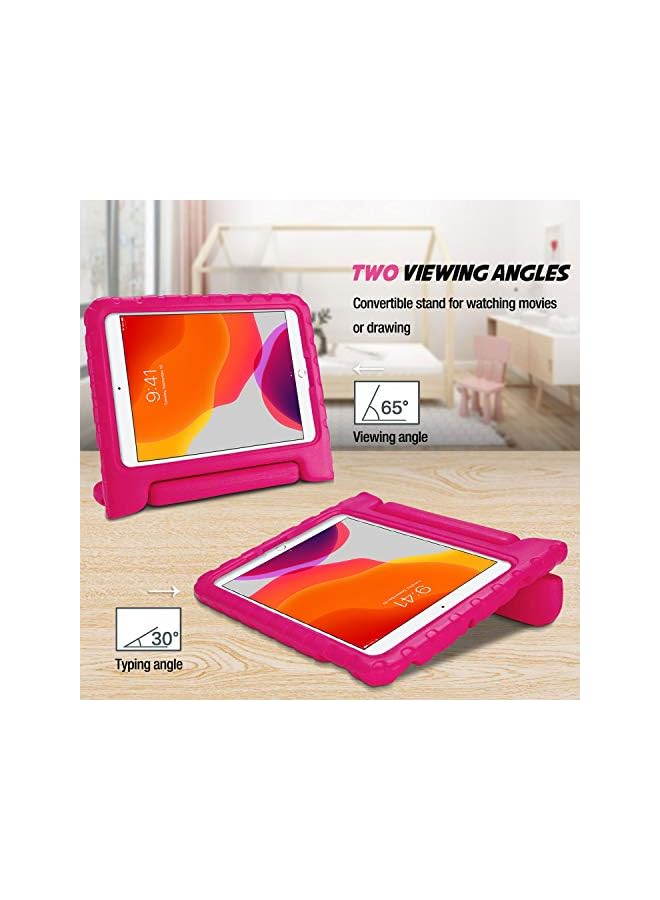 Procases Kids Case For Ipad 10.2 Inch 9Th 2021/ 8Th 2020/7Th 2019/Ipad Air 10.5" 2019/ Ipad Pro 10.5, Shockproof Convertible Handle Stand Cover Light Weight Kids Friendly Case For Ipad 9/8/7 -Magenta - Image 4
