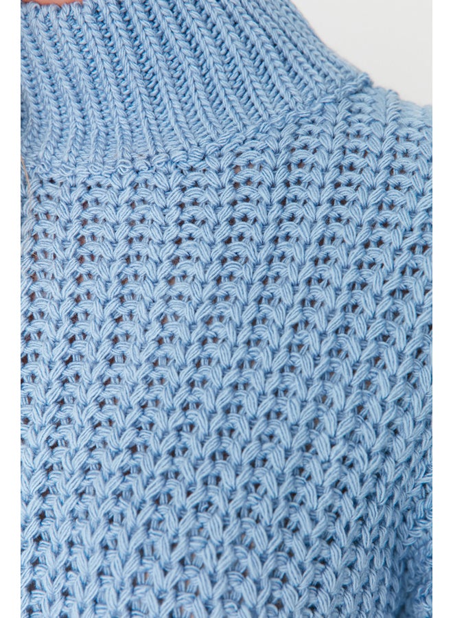 trendyol Sweater - Blue - Oversize  - Image 4