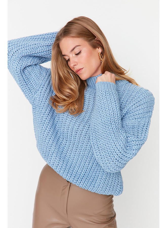 trendyol Sweater - Blue - Oversize  - Image 1