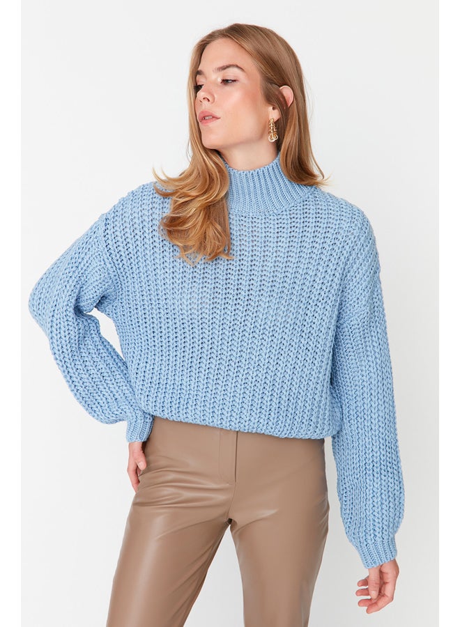 trendyol Sweater - Blue - Oversize  - Image 3