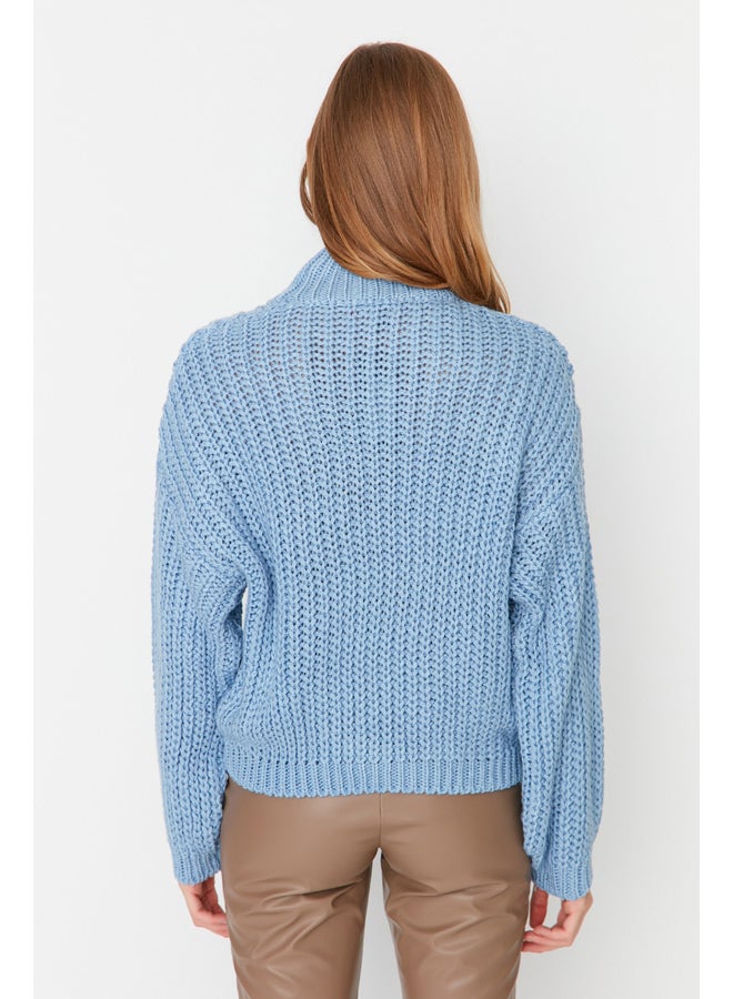 trendyol Sweater - Blue - Oversize  - Image 5