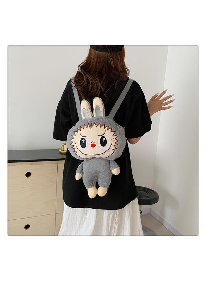 Y&D Cute Cartoon Bag with Plush Zimomo Labubu Backpack for Kawaii mini Backpack Size:30x10x35cm 