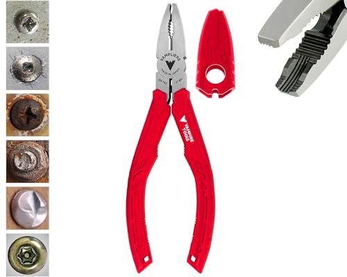 VAMPLIERS 6.25" Stripped Screw Extractor Pliers. Made in Japan. Time-Saving Screw Removal Tool Quickly Extracts Rusted, Stuck, Damaged Screws & Fasteners. - Image 1
