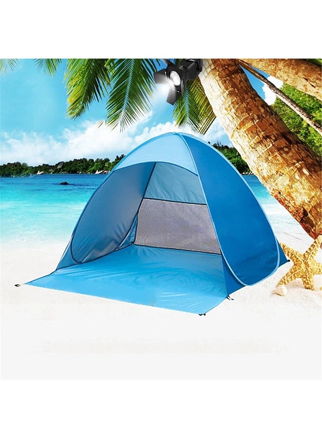 RollsTimi  Beach Tent, Easy Pop Up Beach Shade, Portable Beach Tent with Carry Bag, Anti UV Instant Portable Tent Sun Shelter, UPF 50+, for 2-3 Person, Blue - Image 2