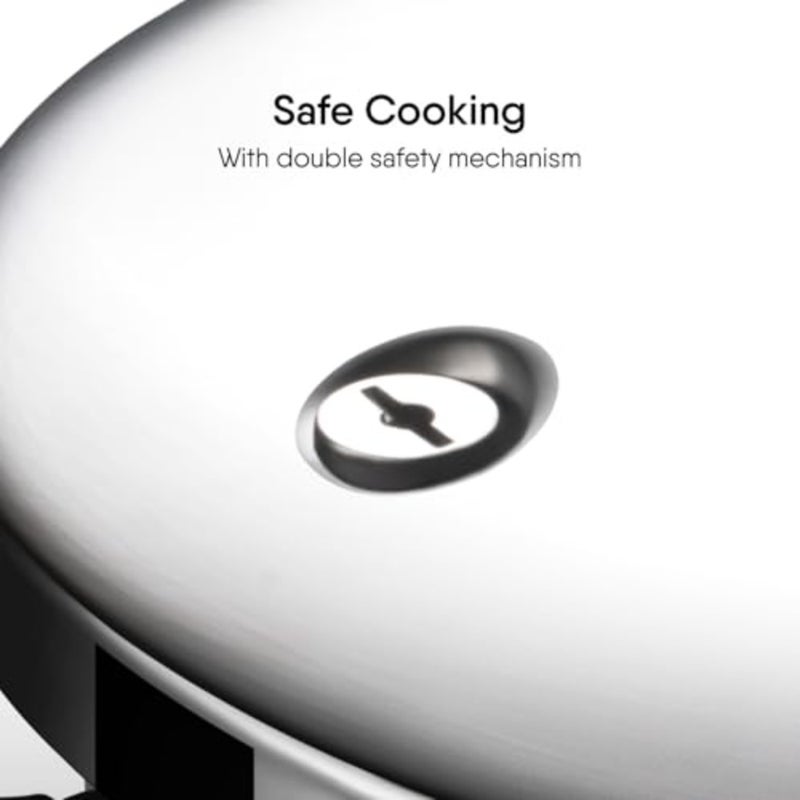 Triply Stainless Steel Xpress Pressure Cooker Outer Lid Lean, 9243, 3.3L, Silver - Image 3