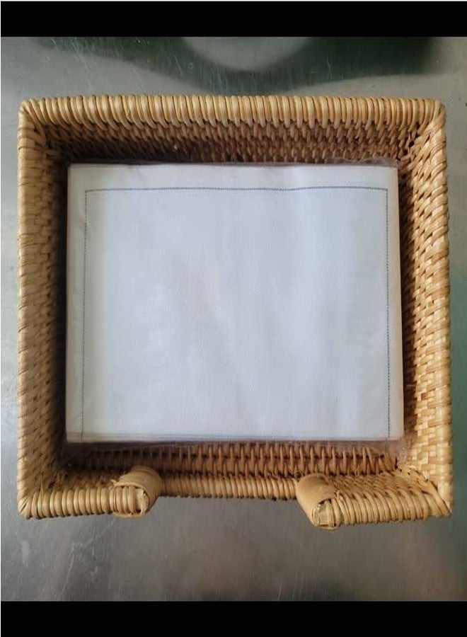 FIVE STAR NAPKINS Five Star Cotton Half Fold Napkins, Hand Towel, Small Plates, Bar, Party Napkins - 8"x4" (30 x) White - Image 3