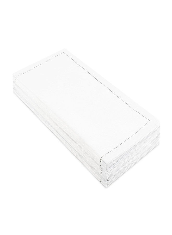 FIVE STAR NAPKINS Five Star Cotton Half Fold Napkins, Hand Towel, Small Plates, Bar, Party Napkins - 8"x4" (30 x) White - Image 1