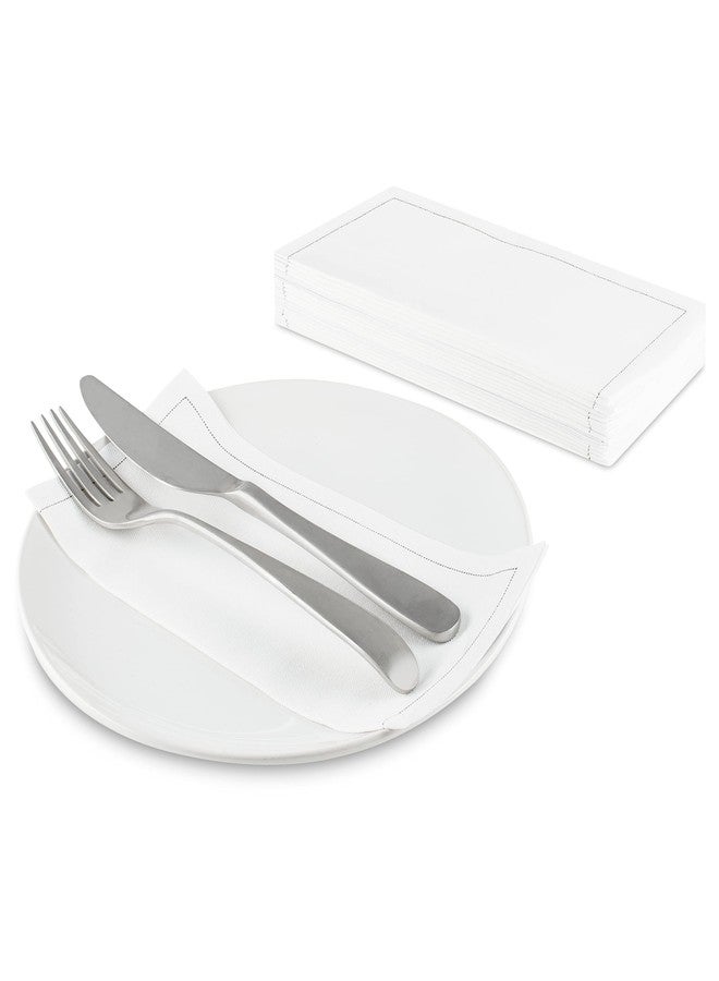 FIVE STAR NAPKINS Five Star Cotton Half Fold Napkins, Hand Towel, Small Plates, Bar, Party Napkins - 8"x4" (30 x) White - Image 2