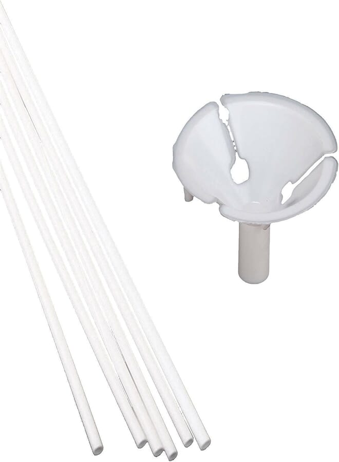 Secret 100 Pcs White Balloon Sticks Accessory Base Table Holder Cup Stick Stand
